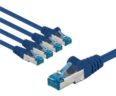 Goobay CAT 6A pataisomasis kabelis, S/FTP (PiMF), 5 m, mėlynas, rinkinys 5 - Kabelio ilgis 5 m