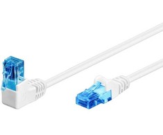 Goobay GOOBAY Patchcord U / UTP Kat. 6A Stulpai / Kampas 90 Baltas 10m