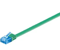 Goobay CAT 6A Plokščias jungiamasis kabelis, U/UTP, Žalias - Kabelio ilgis 2 m