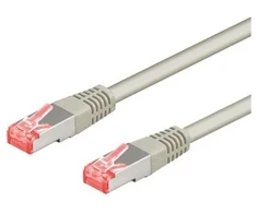 Goobay CAT 6a S/FTP CU 1m Pilka