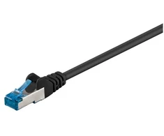 Goobay CAT 6A tinklo laidas, S/FTP (PiMF), 15 m, juodas, 15 m, Cat6a, S/FTP (S-STP), RJ-45, RJ-45, juodas