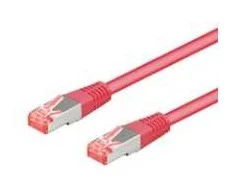 Goobay CAT 6A S/FTP LAN Patchcord kabelis, rožinis, 1,5 m