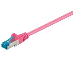 Goobay CAT 6A S/FTP LAN Patchcord laidas, rožinis, 2m