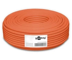 Goobay CAT 7A dvigubas tinklo kabelis, S/FTP (PiMF), oranžinis, 100m, 100 m, Cat7a, S/FTP (S-STP), oranžinis