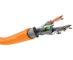 Goobay CAT 7A Duplex S/FTP LSZH 50m oranžinis kietas