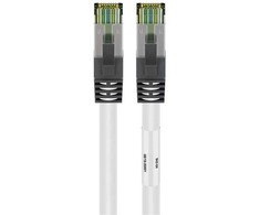 Goobay CAT 8.1 jungiamasis laidas, S/FTP (PiMF), baltas, 1 m, 1 m, Cat8.1, S/FTP (S-STP), RJ-45, RJ-45
