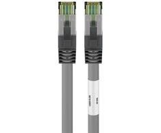 Goobay Goobay CAT 8.1 pleistras kabelis, S / FTP (PIMF), pilka, 0,5 m - LSZH be halogenų, vario AWG 24 (55135)