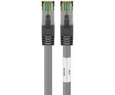 Goobay CAT 8.1 tinklo kabelis, S/FTP (PiMF), pilkas, 3 m, 3 m, Cat8.1, S/FTP (S-STP), RJ-45, RJ-45, Pilkas