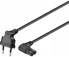 Goobay 73020 maitinimo kabelis Europlug į C7, 3 m, abu galai 90° kampu, juodas