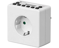 Goobay skaitmeninis laikmatis, 16 A, 3600 W, baltas, kasdienis / savaitinis laikmatis, baltas, skaitmeninis, mygtukai, 12 val. / 24 val., IP20