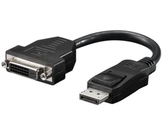 Goobay DisplayPort - DVI-D M/F, 0,2 m, DisplayPort, DVI-D, kištukas, lizdas, nikelis