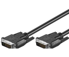 Goobay DVI-D Full HD kabelis Dual Link, nikeliuotas, 1,8 m, 1,8 m, DVI-D, DVI-D, vyriškas, vyriškas, juodas