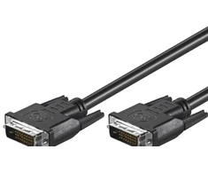 Goobay DVI-D Full HD kabelis Dual Link, nikeliuotas, 1,8 m, 1,8 m, DVI-D, DVI-D, vyriškas, vyriškas, juodas