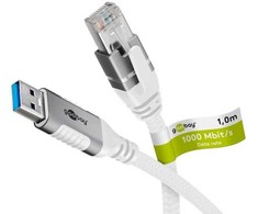 Kabelis USB Goobay USB-A - RJ-45 3 m Baltas (RB74160)