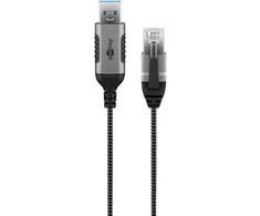 Goobay Kabelis Ethernet USB-A 3.0 do RJ45, Slim, 5 m - Długość kabla 5 m