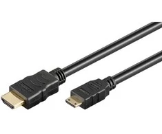 „Goobay 74082“, 1,5 m, HDMI A tipo (standartinis), HDMI C tipo (mini), 3D, 18 Gbit/s, Juodas