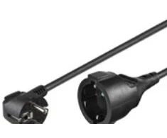 Goobay Ilgintuvas su įžeminimo kontaktu, 3 m, Juodas, 3 m, Maitinimo kištukas F tipo, Maitinimo kištukas F tipo, H05VV-F3G, 250 V