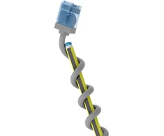 Goobay Itin lankstus CAT 6A kabelis, plonas, U/UTP, pilkas - Laido ilgis 0,5 m
