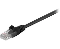 Goobay Kabelis krosinis patchcord U/UTP kat.5e CCA juodas 3m 68649