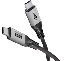 Goobay Kabelis USB-C, USB4 2.0 versija, 1 m, juoda pilka - Kabelio ilgis 1 m
