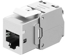 Goobay Keystone-modul RJ45 CAT 6A, STP, Slim balta - Wersja kolorystyczna balta