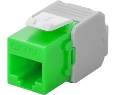Goobay CAT 6A Keystone Jack RJ45, UTP, 500 MHz – žalia spalva