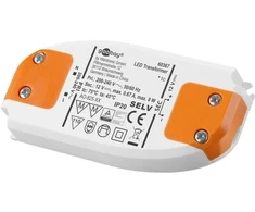 Goobay LED transformatorius 12 V (DC)/8 W, Elektroninis apšvietimo transformatorius, Oranžinė, Balta, IP20, -20 - 45 °C, CE, RoHS direktyva 2011/65/ES [OL L174/88-110, 2011.07.01, 8 W