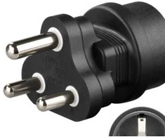 Goobay Pietų Afrikos tinklo adapteris, juoda