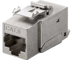 Goobay 90863, Plokščias, Sidabrinis, RJ-45, IDC, Moteriškas, 10GBase-T