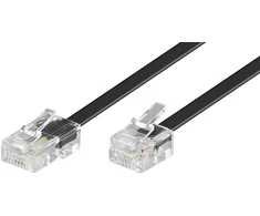 Goobay GOOBAY 10x Modulinis prijungimo kabelis 10m juodas RJ11 / RJ14 kištukas 6P4C iki RJ45 kištukas 8P4C DSL modemo/maršrutizatoriaus prijungimui prie skirstytuvo - 68578