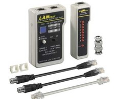 Goobay Tinklo kabelio testerių rinkinys, RJ-11, RJ-12, RJ-45, Trumpojo jungimo testavimas, LED, Juodas, 9 V, 80 mm