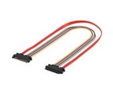 Goobay PC SATA duomenų ir maitinimo prailginimo kabelis, 0,5 m, 0,5 m, SATA III, SATA 7 kontaktų + 15 kontaktų, SATA 7 kontaktų + 15 kontaktų, vyriškas/moteriškas, juoda, oranžinė, raudona, geltona