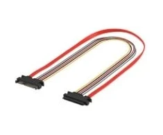 Goobay PC SATA duomenų ir maitinimo prailginimo kabelis, 0,5 m, 0,5 m, SATA III, SATA 7 kontaktų + 15 kontaktų, SATA 7 kontaktų + 15 kontaktų, vyriškas/moteriškas, juoda, oranžinė, raudona, geltona