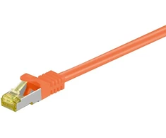 „Goobay Wentronic goobay“ – Komutacinis kabelis – RJ-45 (M) į RJ-45 (M) – 25 cm – SFTP, PiMF – Cat.7 žalias kabelis – be halogenų, profiliuotas, be kabliuko – Oranžinis (91570)
