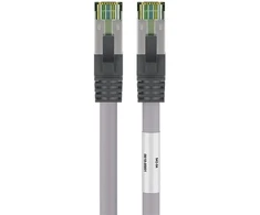 Goobay RJ45 (CAT 6A, 500 MHz) tinklo kabelis su CAT 8.1 S/FTP neapdorotu kabeliu, pilkas, 15 m, 15 m, Cat8.1, S/FTP (S-STP), RJ-45, RJ-45, pilkas