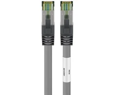 Goobay RJ45 pataisinis kabelis (CAT 6A, 500 MHz) su neapdorotu CAT 8.1 S/FTP kabeliu, - Kabelio ilgis 7,5 m