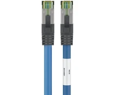 Goobay RJ45 (CAT 6A, 500 MHz) sujungimo kabelis su CAT 8.1 S/FTP neapdorotu kabeliu, mėlynas, 10m, 10 m, Cat8.1, S/FTP (S-STP), RJ-45, RJ-45, Mėlynas