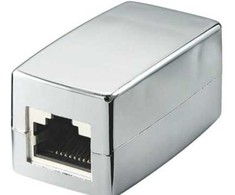 Goobay RJ45 modulinė jungtis, CAT 6, RJ-45, sidabrinė, lizdas, tiesus, nikelis, cinkas, Cat6