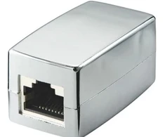 Goobay RJ45 modulinė jungtis, CAT 6, RJ-45, sidabrinė, lizdas, tiesus, nikelis, cinkas, Cat6