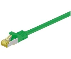 Goobay RJ45 jungiamasis laidas CAT 6A S/FTP (PiMF), 500 MHz, su CAT 7 žaliu kabeliu, žalias, 3 m, 3 m, Cat7, S/FTP (S-STP), RJ-45, RJ-45, žalias