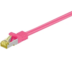 Goobay RJ45 pataisinis kabelis, CAT 6A S/FTP (PiMF), 500 MHz su CAT 7 neapdorotais kabeliais, purpurinė – laido ilgis 30 m