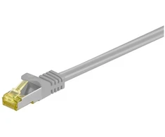 Goobay RJ45 tinklo kabelis CAT 6A S/FTP (PiMF), 500 MHz, su CAT 7 neapdorotu kabeliu, pilkas, 3m, 3 m, Cat7, S/FTP (S-STP), RJ-45, RJ-45, Pilkas