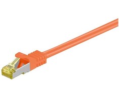 Goobay Wentronic goobay - Komutacinis kabelis - RJ-45 (M) iki RJ-45 (M) - 10,0m - SFTP, PiMF -Cat.7 neapdorotas kabelis - Be halogenų, formos - Oranžinis (91642)
