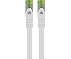 Goobay RJ45 jungiamasis laidas su CAT 8.1 S/FTP žaliu kabeliu, AWG 26, baltas, 20m, 20 m, Cat8.1, S/FTP (S-STP), RJ-45, RJ-45, baltas