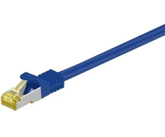 Goobay RJ45 tinklo kabelis CAT 6A S/FTP (PiMF), 500 MHz, su CAT 7 neapdorotu kabeliu, mėlynas, 10m, 10 m, Cat7, S/FTP (S-STP), RJ-45, RJ-45, Mėlynas