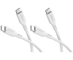Kabelis USB Goobay Rinkinys 2 silikonowych kabli USB-C, 1,5 m, balta