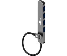 „Goobay Slim USB HUB“ su 4 prievadais, USB-C™ į USB-A, 5 Gbps