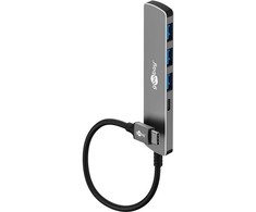 Goobay Plonas 4 prievadų USB šakotuvas, USB-C™ į USB-C™/USB-A, 5 Gbps