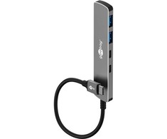 Goobay Plonas 4 prievadų USB šakotuvas, USB-C™ į USB-C™/USB-A, 5 Gbps