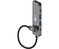 Goobay plonas 5 prievadų USB šakotuvas su HDMI™ 5 Gbps